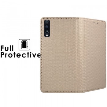 Telone atverčiamas dėklas - auksinės spalvos (GALAXY A70)